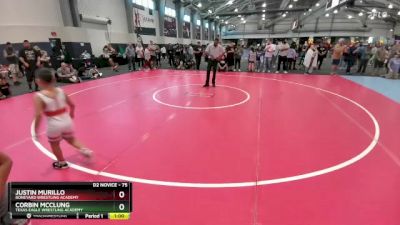 75 lbs Cons. Round 2 - Justin Murillo, Boneyard Wrestling Academy vs Corbin McClung, Texas Eagle Wrestling Academy