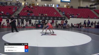 72 kg Cons 16 #2 - Henry Dillingham, West Linn High School Wrestling vs Aliaksandr Kikiniou, Poway High School Wrestling