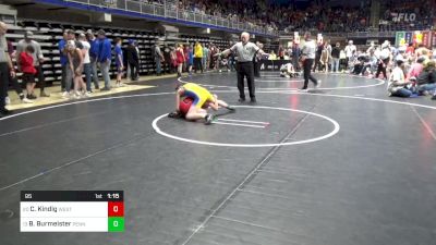 95 lbs Round Of 32 - Carter Kindig, West Perry vs Brooks Burmeister, Penn Trafford