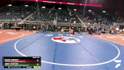 63 lbs Semifinal - Gavin Wright, Natrona Colts Wrestling Club vs Keen Huston, High Plains Thunder Wrestling Club