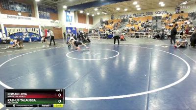 165 lbs Cons. Round 6 - Roman Loya, Rim Of The World vs Kashus Talauega, Villa Park