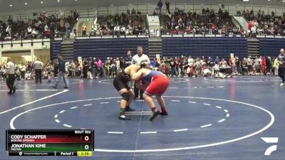 212 lbs Cons. Round 1 - Jonathan Kime, Milton vs Cody Schaffer, Boiling Springs