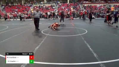 73 lbs Cons. Round 2 - Ryne Haehn, Elkhart Wrestling Club vs Max Krehbiel, Brawlers