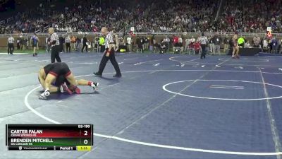D2-190 lbs Champ. Round 1 - Carter Falan, Cedar Springs HS vs Brenden Mitchell, OA Carlson HS