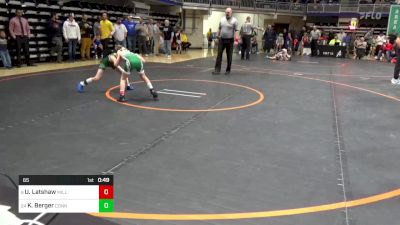 65 lbs Round Of 16 - Urijah Latshaw, Millersburg vs Kellin Berger, Connellsville