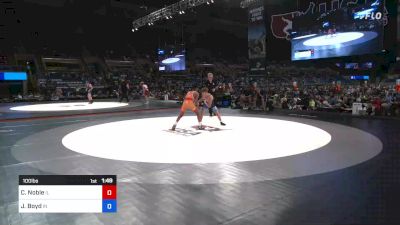 100 lbs Quarters - Caleb Noble, Illinois vs Jensen Boyd, Indiana