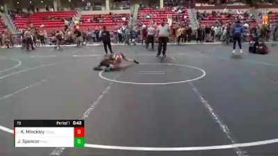 73 lbs Cons. Round 4 - Kasch Minckley, Oz Trojan Wrestling Club vs Jed Spencer, Paola Wrestling Club