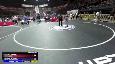 85 lbs Quarterfinal - Ke-Pel Simms, Unattached vs Lincoln Vann, Pacific Edge Wrestling