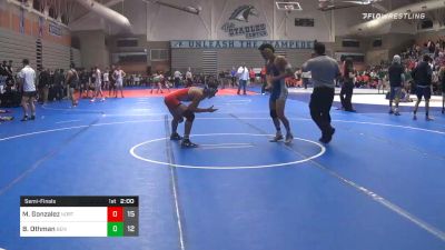 140 lbs Semifinal - Mario Gonzalez, North Bakersfield vs Basil Othman, Benicia