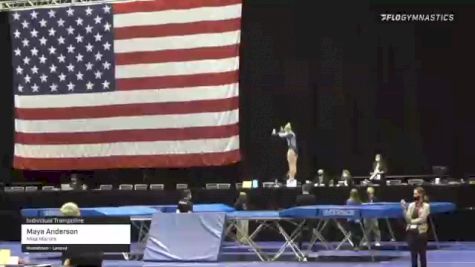 Maya Anderson - Individual Trampoline, Miss Maria's - 2021 USA Gymnastics Championships