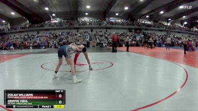 90 lbs Quarterfinal - Zolah Williams, Team Grind House Wrestling Club-AAA vs Griffin Mehl, Victory Wrestling-AAA