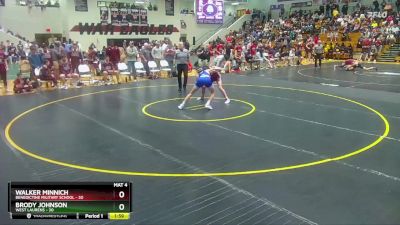 138 lbs Round 1 (16 Team) - Brody Johnson, West Laurens vs Walker Minnich, Benedictine Military School