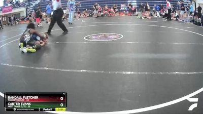 100 lbs Round 7 (8 Team) - Randall Fletcher, Takedown Elite vs Carter Evans, West Coast Elite