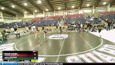 74 lbs Semis & Wb (16 Team) - Jack Holman, Utah Gold vs Rhoan Rambo, Warriors Of Christ