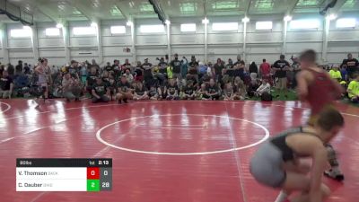 80 lbs Round 2 - Vincent Thomson, Backbone Wrestling Club vs Cale Dauber, Ohio Gold 24K