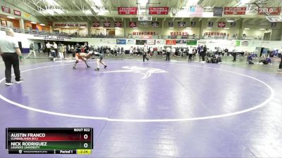 125 lbs Semifinal - Austin Franco, Cumberlands (Ky.) vs Nick Rodriguez, Lourdes University