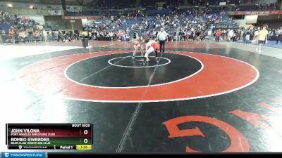 132 lbs Quarterfinal - Romeo Gwerder, Bear Claw Wrestling Club vs John Vilona, Port Angeles Wrestling Club