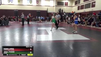 155 lbs Cons. Round 2 - Erika Power, Osage vs Kiana Lopez, Clear Creek-Amana