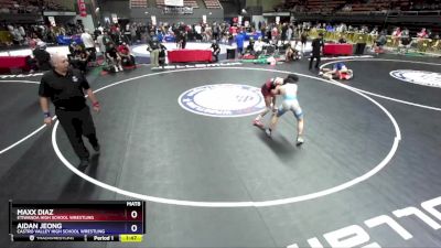 120 lbs Champ. Round 1 - Maxx Diaz, Etiwanda High School Wrestling vs Aidan Jeong, Castro Valley High School Wrestling