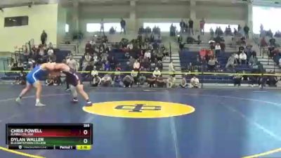 285 lbs Quarterfinal - Dylan Waller, Elizabethtown College vs Chris Powell, Elmira College