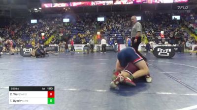 250 lbs Consy 3 - Connor Ward, Westmont Hilltop vs Tyler Byerly, Cumberland Valley