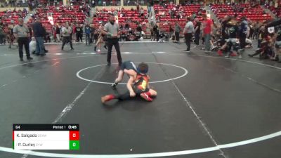 64 lbs Cons. Round 5 - Preston Curley, CYWC vs Kevin Salgado, Gray County Kids Wrestling Clu