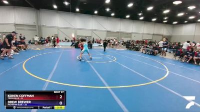 145 lbs Placement Matches (16 Team) - Kohen Coffman, Texas Blue vs Drew Brewer, Michigan Blue