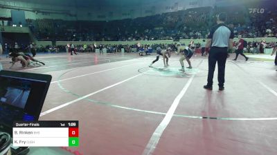 175 lbs Quarterfinal - Braxton Rinken, Blanchard High School vs Kellen Fry, Cushing