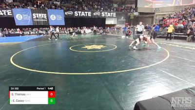 3A 160 lbs Semifinal - Emmett Casey, Peninsula vs Samuel Thomas, University