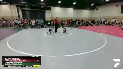 82 lbs Cons. Round 2 - Elijiah Mooney, Carrollton Thunder Wrestling vs William Johnston, Alpha Pups Wrestling Club