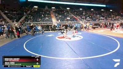 102 lbs Quarterfinal - Breckin Henry, Camel Kids Wrestling vs Sean Bird, Sheridan Wrestling Club