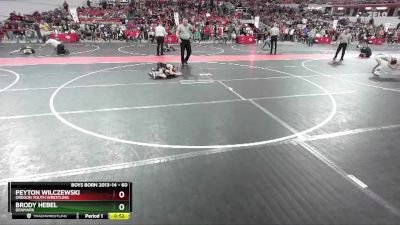 60 lbs Cons. Round 4 - Brody Hebel, Denmark vs Peyton Wilczewski, Oregon Youth Wrestling