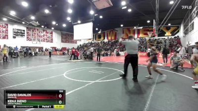 132 lbs 5th Place Match - Kenji Ineno, Santa Monica vs David Davalos, Santa Fe