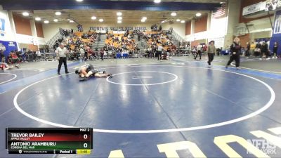 157 lbs Quarterfinal - Antonio Aramburu, Corona Del Mar vs Trevor Bailey, Apple Valley