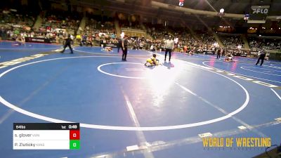 64 lbs Consi Of 8 #1 - Seth Glover, Vian Wrestling Club vs Parker Zluticky, Kansas Young Guns