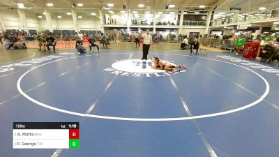 72 lbs Rr Rnd 5 - Alivia Motta, Bristol CT vs Payton George, Top Flight Wrestling Academy