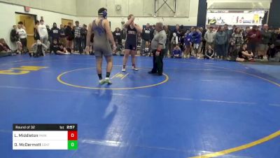 215 lbs Round Of 32 - Logan Middleton, Parkersburg South-WV vs Dakota McDermott, Central Mountain