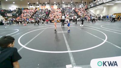 49 lbs Quarterfinal - Derrick Mowdy, Checotah Matcats vs Dakota Fourkiller, Tahlequah Wrestling Club