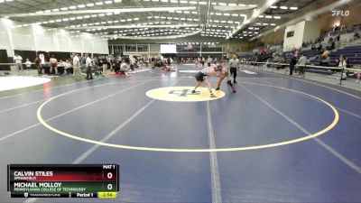 165 lbs Cons. Round 2 - Calvin Stiles, Springfield vs Michael Molloy, Pennsylvania College Of Technology