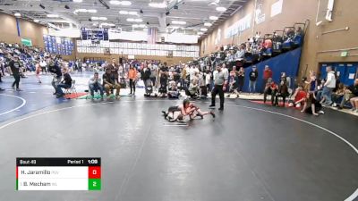 64 lbs Cons. Round 4 - Burk Mecham, Cave Club vs Hudson Jaramillo, Uintah Jr High Wrestling