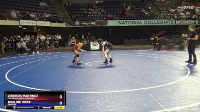 101 lbs Cons. Round 4 - Jennesis Martinez, Colorado Mesa University vs Emaline Hicks, Simpson