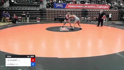 191 lbs Quarterfinal - Grace Kristoff, Southern Oregon vs Jesse Kirby, Cumberlands