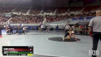 D1-113 lbs Semifinal - Gabe Garcia, Sandra Day OConnor Hs vs Diego Camarillo, Cibola