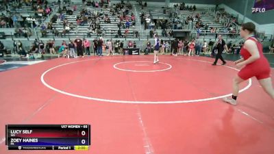 65 lbs Champ. Round 1 - Lucy Self, WA vs Zoey Haines, PA