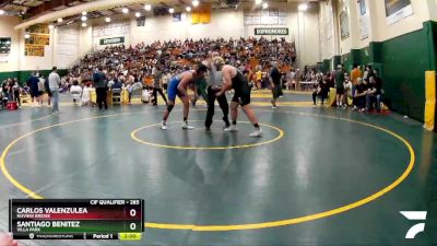 285 lbs Champ. Round 2 - Santiago Benitez, Villa Park vs Carlos Valenzulea, Nuview Bridge