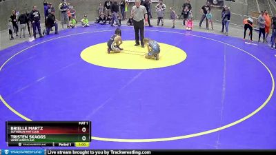 55 lbs Cons. Semi - Brielle Martz, Sutherlin Mat Club vs Tristen Skaggs, Viper Wrestling