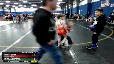 54 lbs Round 2 - Noah Lombardo, Legacy Wrestling Academy vs Wyatt Behm, East Idaho Elite