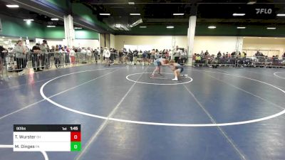 90 lbs Round Of 16 - Tommy Wurster, OH vs Max Dinges, PA