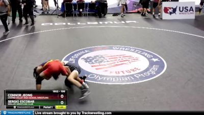 106 lbs Quarterfinal - Sergio Escobar, Driller Wrestling Club vs Connor Jeong, Castro Valley HIgh School Wrestling