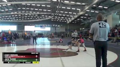 125 lbs Cons. Semi - Jack Thode, Centenary University (New Jersey) vs Cody Merwin, State University Of New York At Cortland